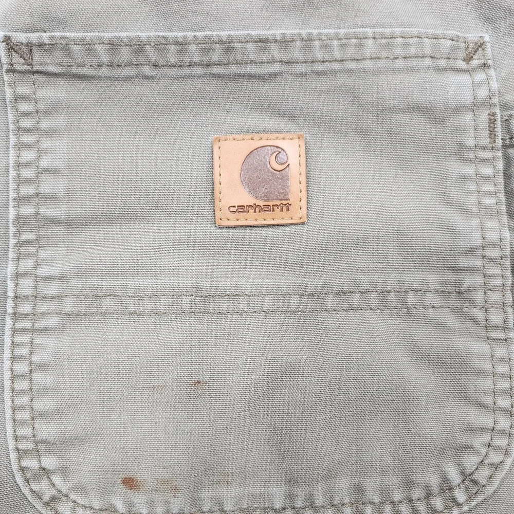 Carhartt Shorts Mens 36 Beige Cargo Canvas Relaxed Distressed Workwear Painter